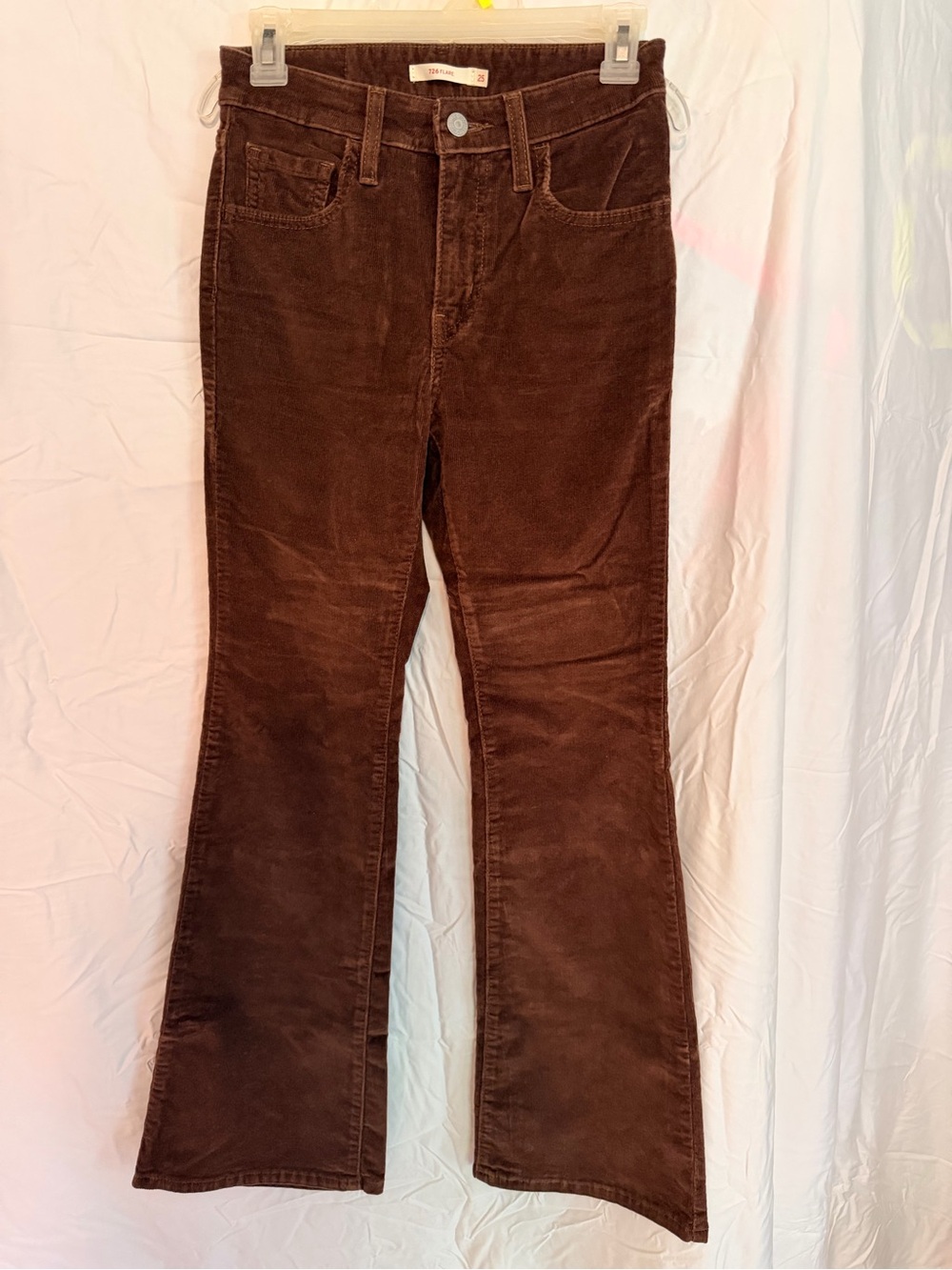 Brown Corduroy Flared Pants 726 Levi Strauss Size 25
